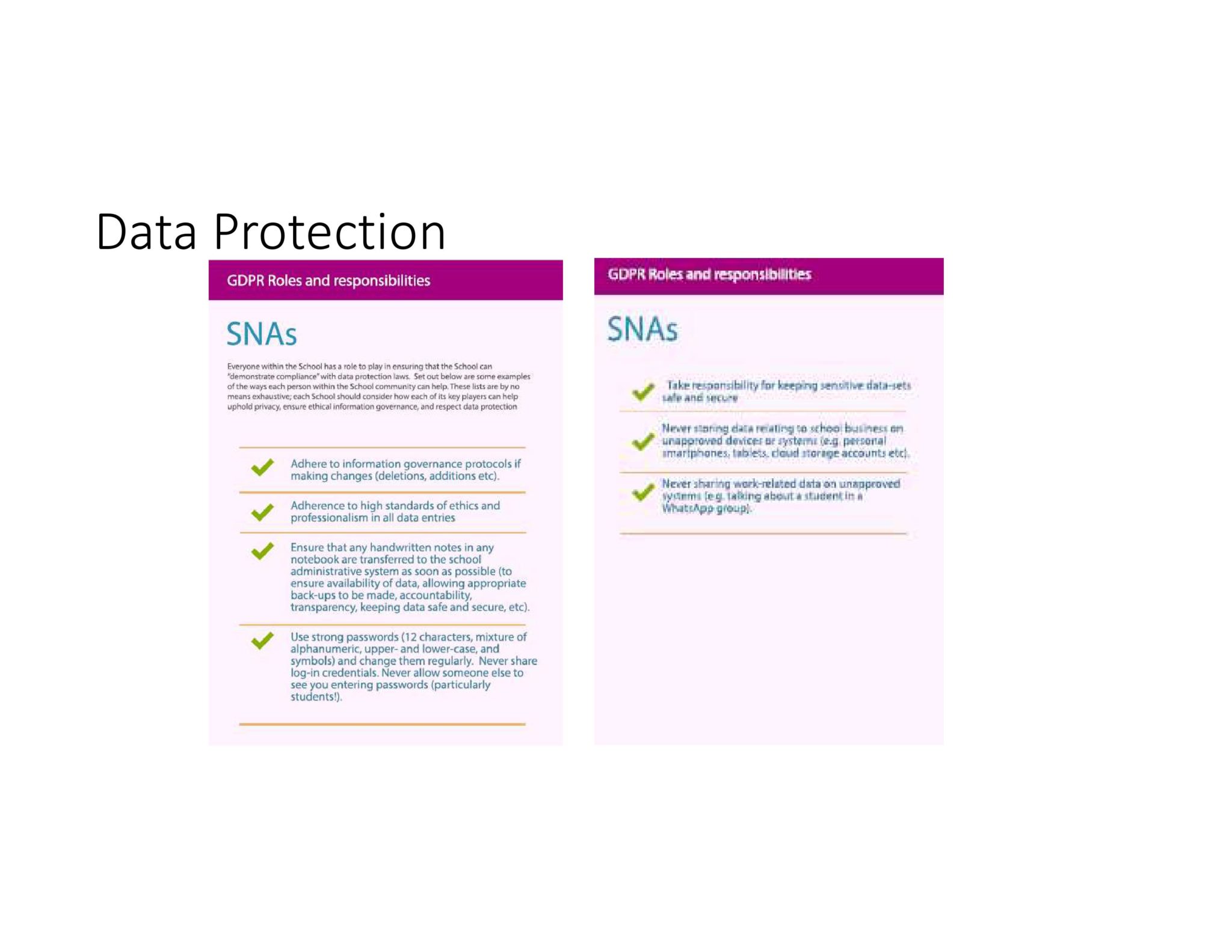 Data protection snas newpark comprehensive school dublin ireland